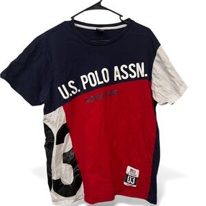 Y2K U.S. Polo Assn Colorblock Logo‎ T-Shirt